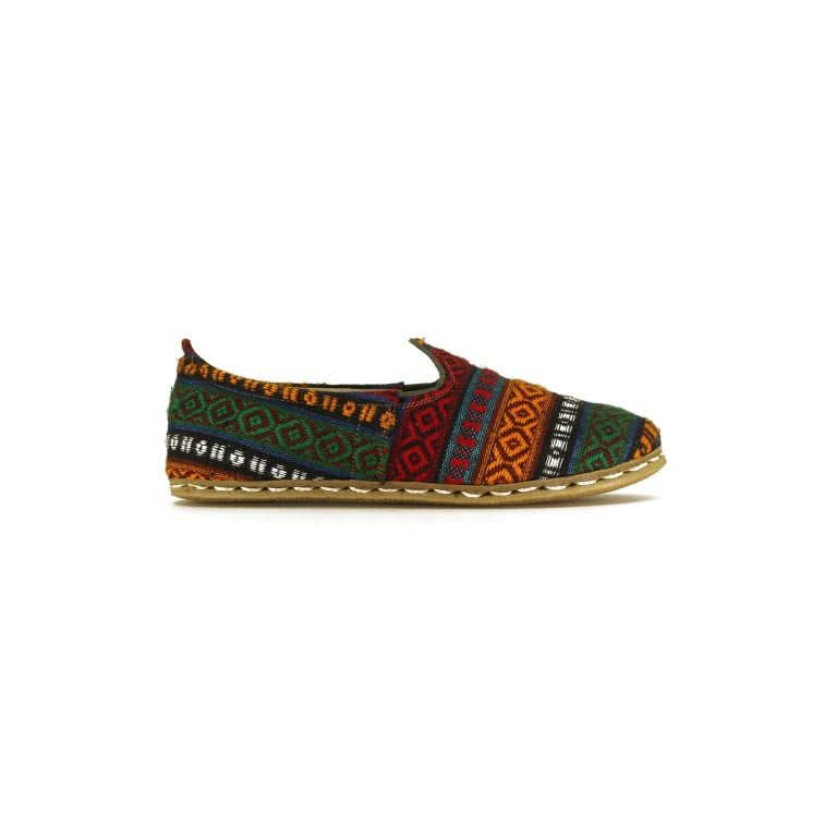 Kadın Ayakkabı Düz Yemeni Yeşilli Kilim - Görsel 10