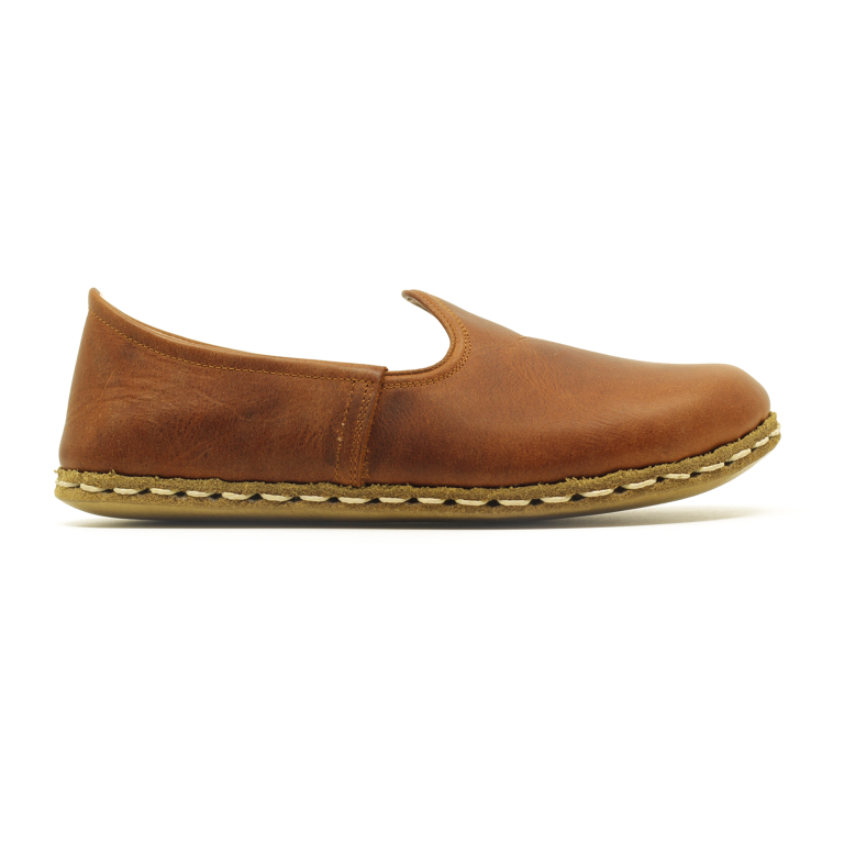 El Yapımı Barefoot Yalınayak Erkek Deri Klasik Model, Crazy Kahve - Görsel 6