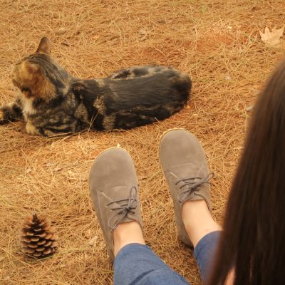 El Yapımı Barefoot Yalınayak Kadın Deri Bağcıklı Model, Gri Nubuk