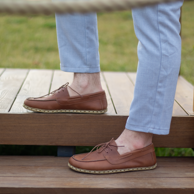 El Yapımı Barefoot Yalınayak Erkek Deri Mellow Model, Crazy Kahve - Görsel 6