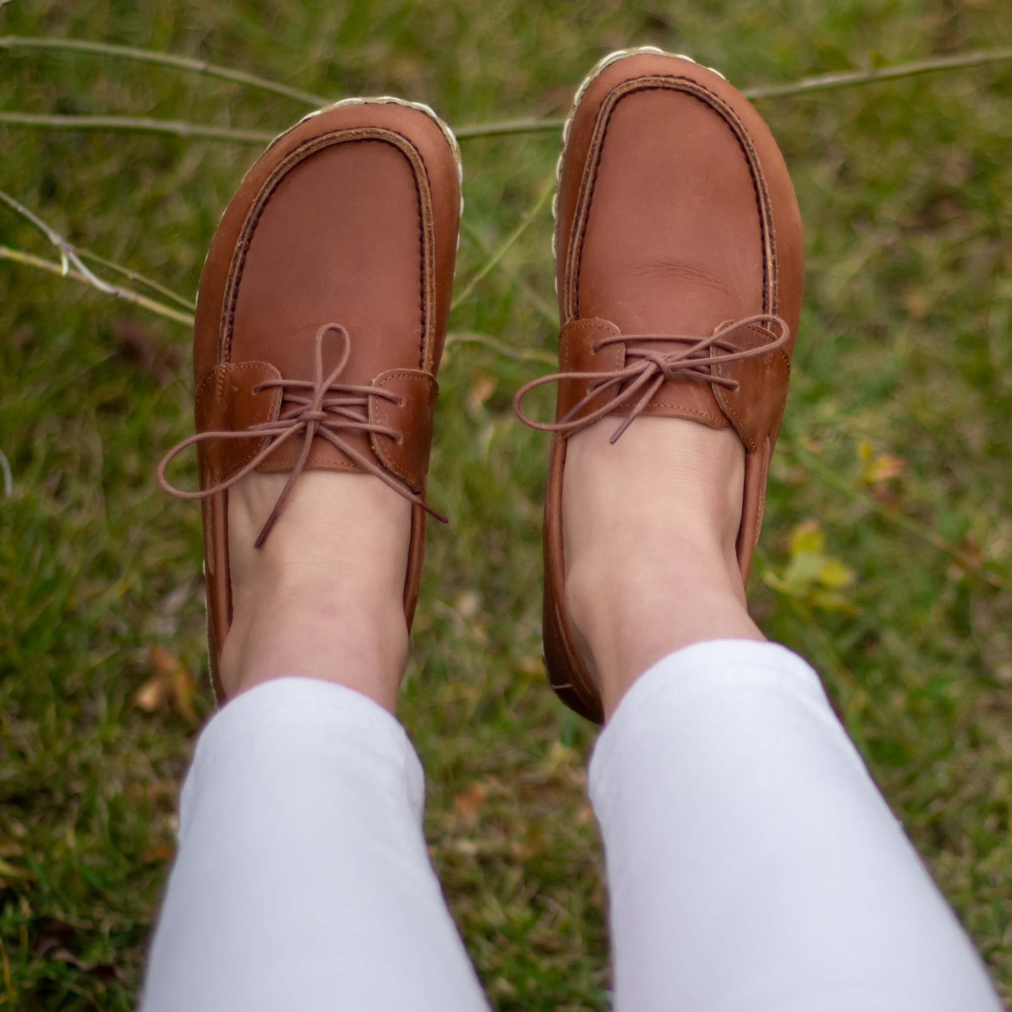 53 El Yapımı Barefoot Yalınayak Kadın Deri Mellow Model, Crazy Kahve - Görsel 1